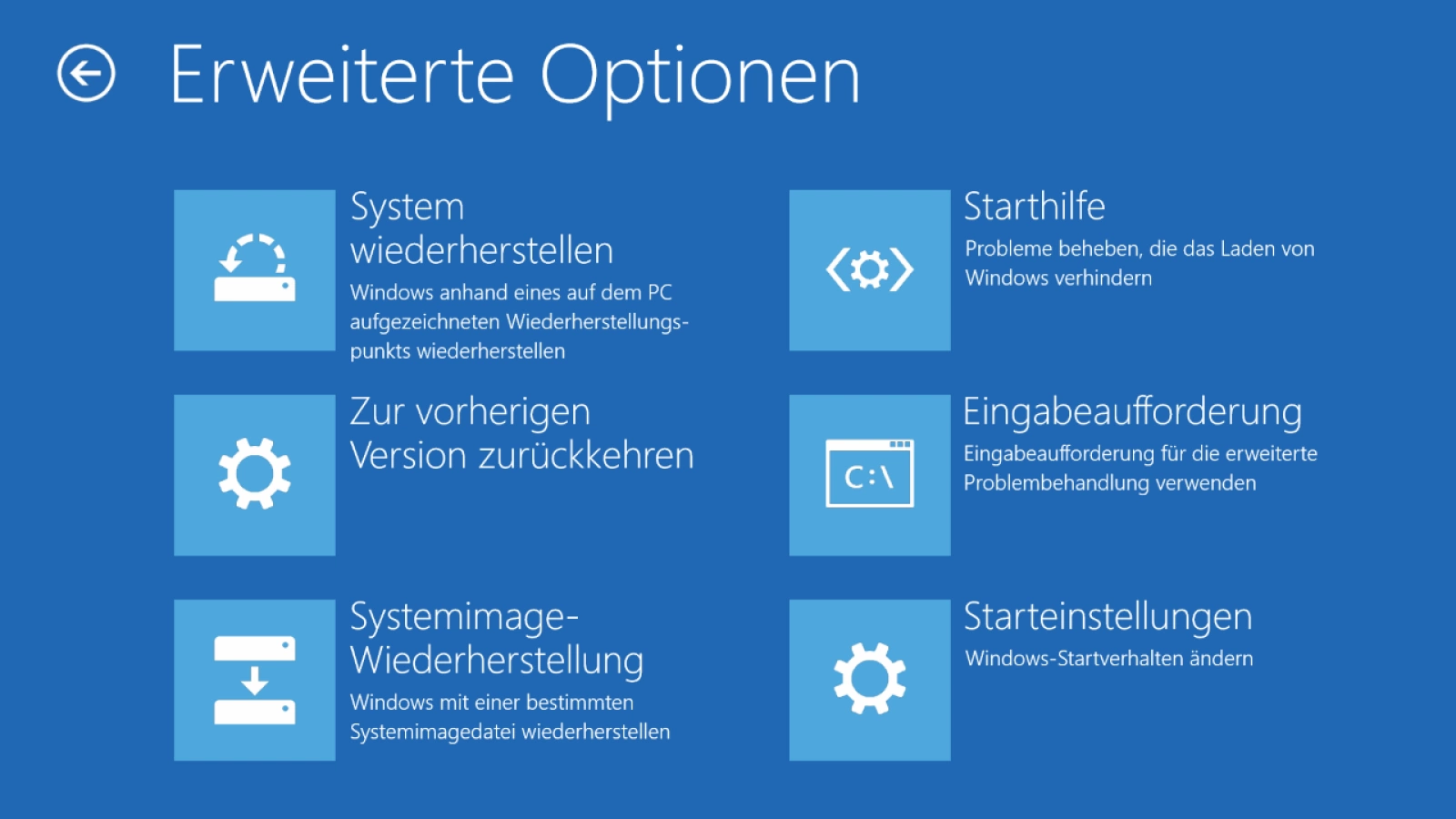 Windows abgesicherter Modus &ndash; Startbildschirm